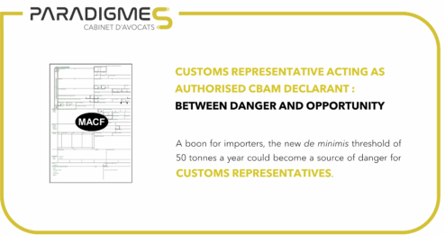 Customs representative acting as authorised CBAM declarant: between danger and opportunity